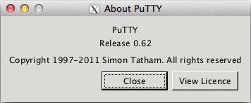 SSH PuTTY под OS X настройка GTK+