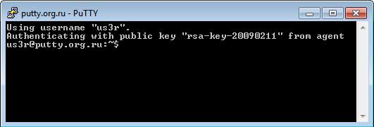 putty ssh username password